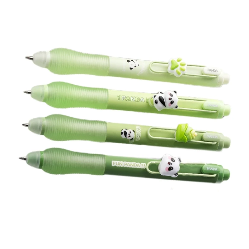 4Pieces Cartoon Erasable Gel Pen Retractable Gel Pen Comfortable Grip for Student Reward, 0.5mm Tip, Smooth to Write