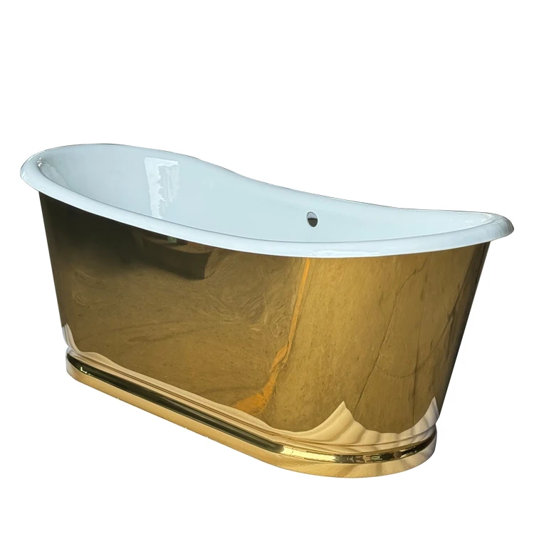Luxury Freestanding Classic Oval Eco-Friendly Cast Iron Bathroom Soaking Bathtub