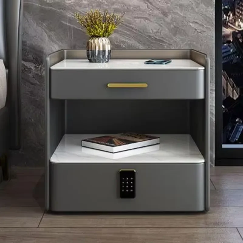 Nightstand with Camouflage, Many Drawers for Hiding Money and Electronic , Color White Nightstand with Speaker