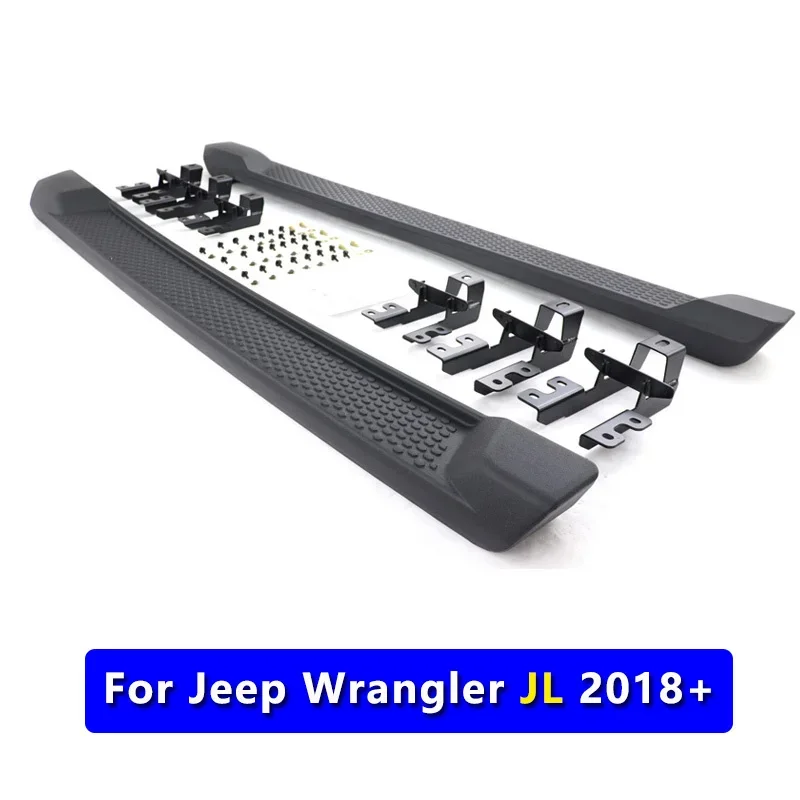 1set 4Door Car Running Board Side Step Bar Guard Pedals For Jeep Wrangler JK JL 2007-2023 Aluminum Alloy Foot Running Pedals