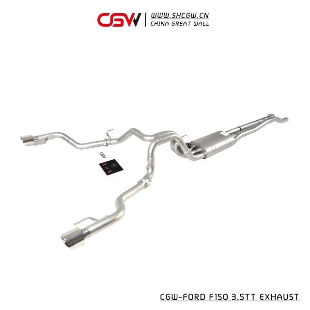 CGW Top Quality Performance Valve Exhaust Muffler Pipe with Remote Control for F150 3.5TT