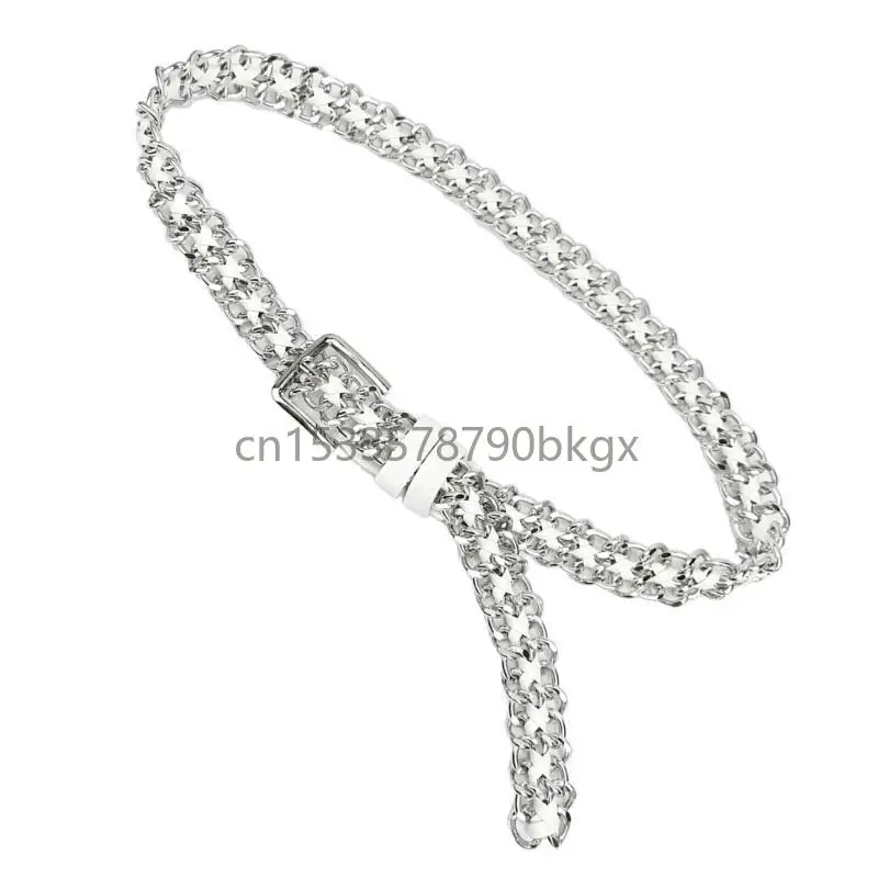 

Punk Styles Chain Belt 110cm Length Adjustable Waistband Great for Street Wear and Fashion Jeans Pants Waist Decors J78E