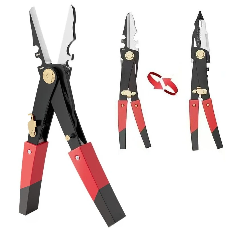 

Multifunctional Electrician Pliers Wire Stripper Cutter Cable Pulling Crimper Metal Iron Shears Cutting DIY Hand Tool Stripping