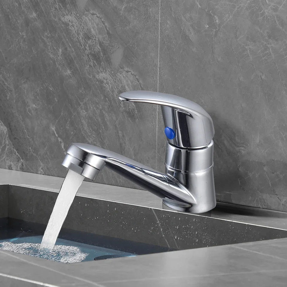 A Piece of Alloy Bathroom Basin Sink Faucet, Single Cold Water Kitchen Faucet, Washbasin Sanitary Ware Faucet