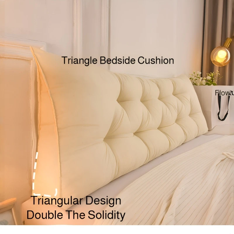 

Double Bed Head Cushion Thickened Soft Triangle Backrest Long-lasting Non-collapse Bay Window Tatami Bedroom Cushion