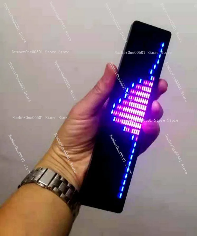 

RGB-лампа для создания атмосферы в автомобиле и дома, музыкальный спектральный ритм-светильник, перезаряжаемый, с дистанционным управлением звуком, часы, декор для рабочего стола
