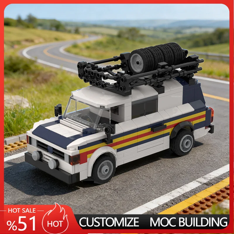 

431 деталь: Городской транспорт MKII Rally Service (Группа 4) — Модульный конструктор MOC, популярная игрушка для мальчиков, подарок на праздник, сделай сам