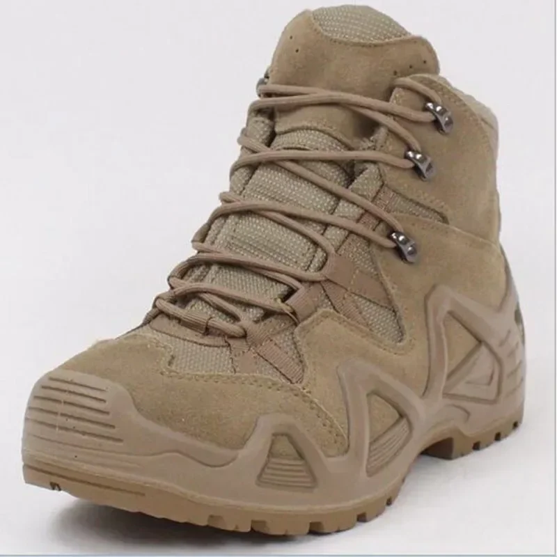 Topfight High Quality Men's Hunting Boot Hiking Motocycle Boots Lace Up  Plus Size Desert Boots Men Hiking Shoes