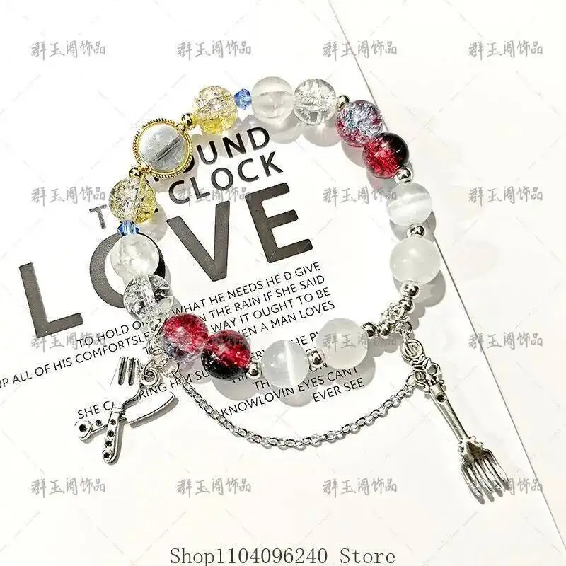 

Anime GAME Genshin Impact Escoffier Anime Cosplay Handmade Bracelets Jewelry Game Hand Chain Accessories Props Gift
