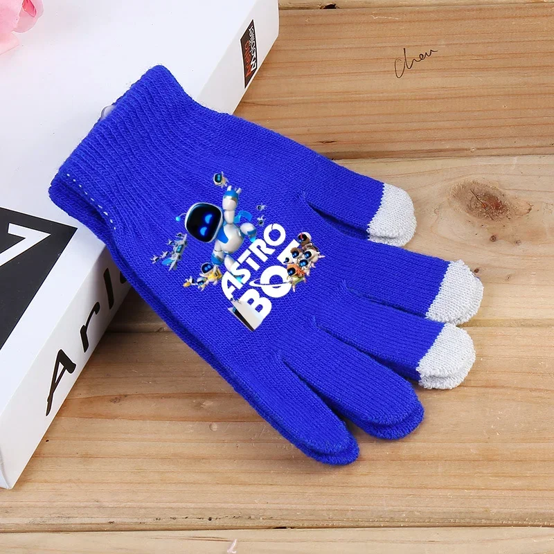 Astro Bot Kinderhandschuh für Jungen, hochwertige Touchscreen-Strickhandschuhe für Outdoor-Sportarten, Ski, Mädchen, warme Fäustlinge, halten den Finger, warme Geschenke