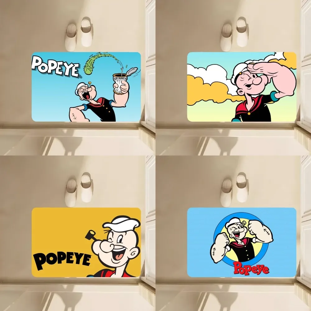 

cartoon P-Popeye the Sailor Floor Mat Floor Mat Anti-Slip Bathroom Kitchen Bedroom Living Room Entrance Rug Home Decor