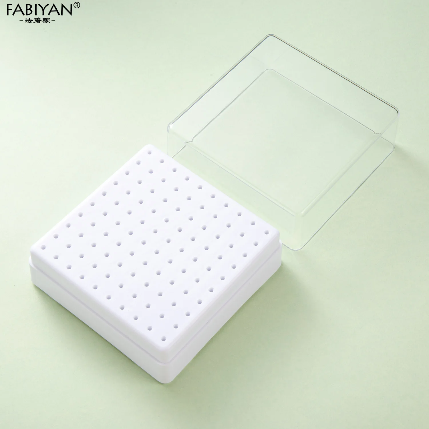 30/100 ثقوب ABS مسمار لقمة ثقب صندوق تخزين مسمار رأس مطحنة عرض موقف مانيكير اكسسوارات أدوات الأظافر