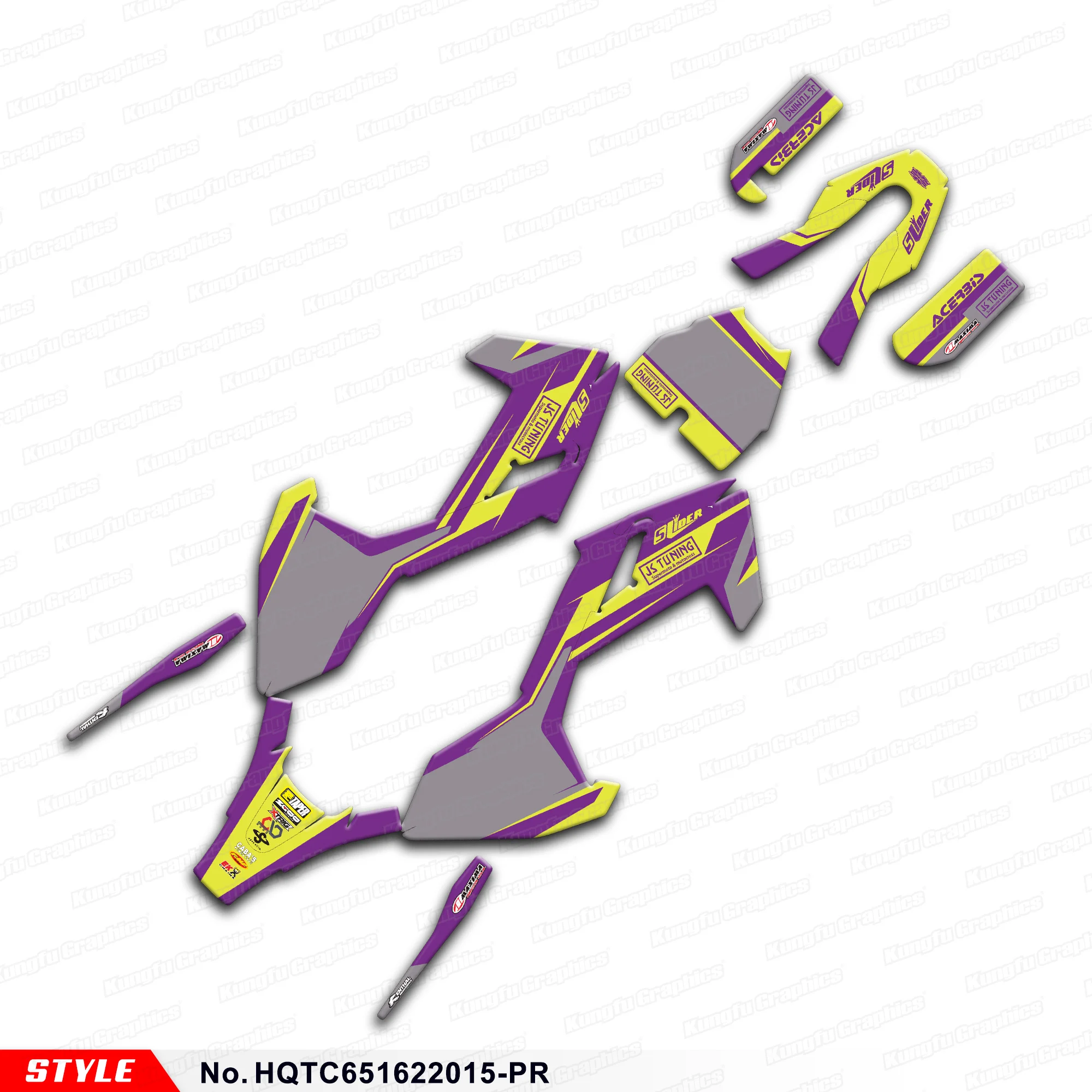 

JY RACING Graphics Decal Kit Stickers Complete for Husqvarna TC65 2016 2017 2018 2019 2020 2021 2022 2023, HQTC651622015-PR