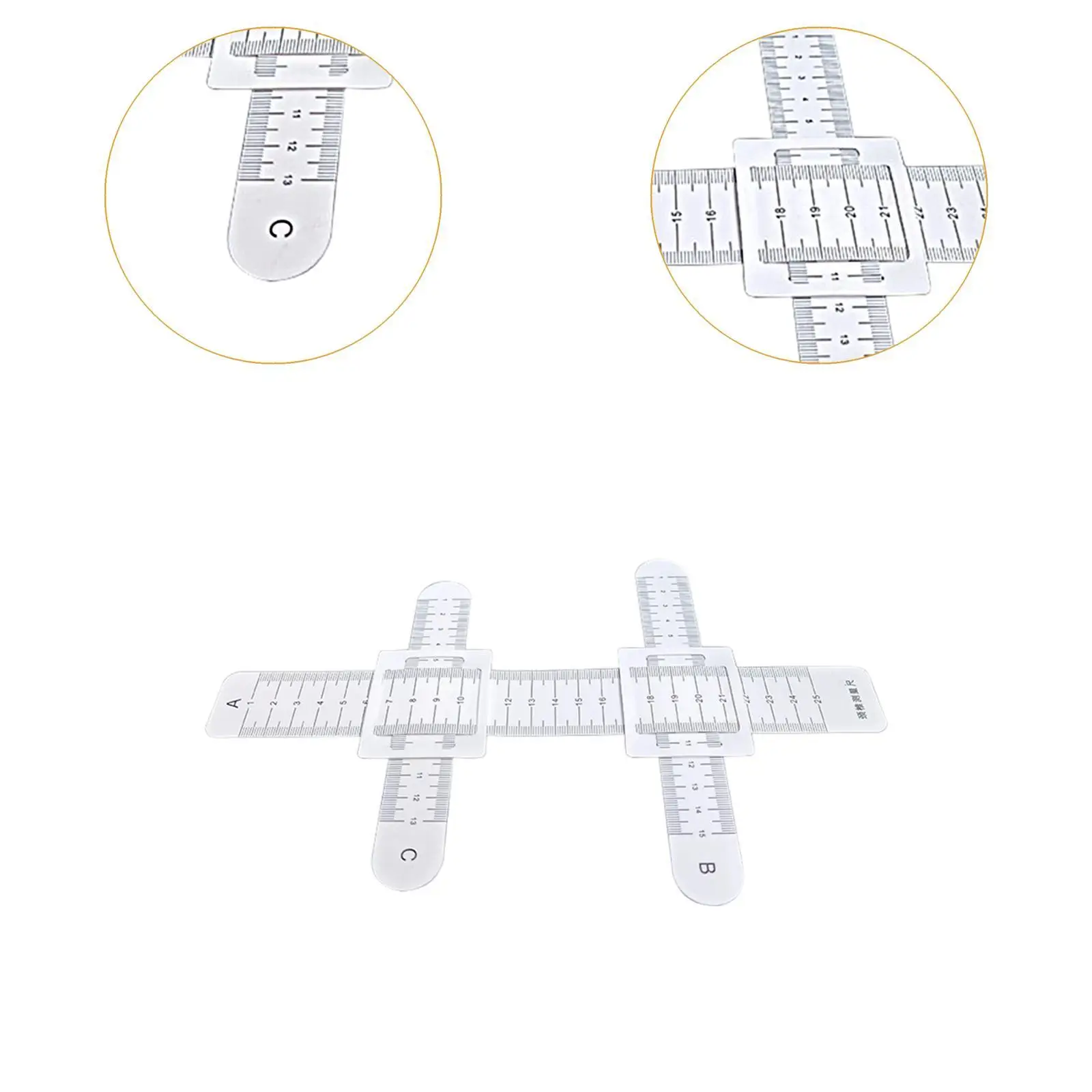 Scoliosis Meter Plastic Spine Measuring Tool Portable Cervical Gauge for Clinic Rehab Assessment