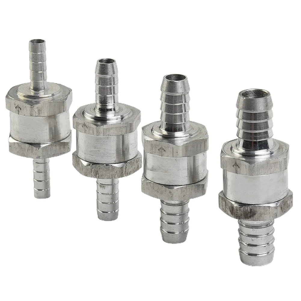 1PCS Check Valve Tool Non Return Valve Single Way Inline 6/8/10/12mm Fuel Air Water Pipe Tube Hose Aluminum Prevent Oil Leakage