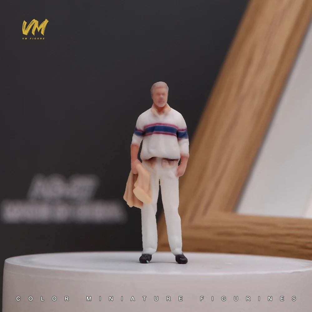 3D Miniatur-Figuren 1/64 Rennfahrerin Professionelle Fotografin Lässiger Mann Mädchen Szenerie-Requisiten Modellansicht Ornamente Fahrzeug-Dekoration – Detail 27