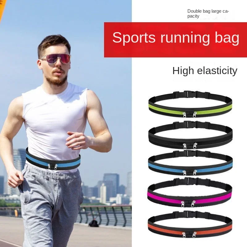 Sac de ceinture pour téléphone portable antivol, taille invisible, mince, monocouche, sport de course, été