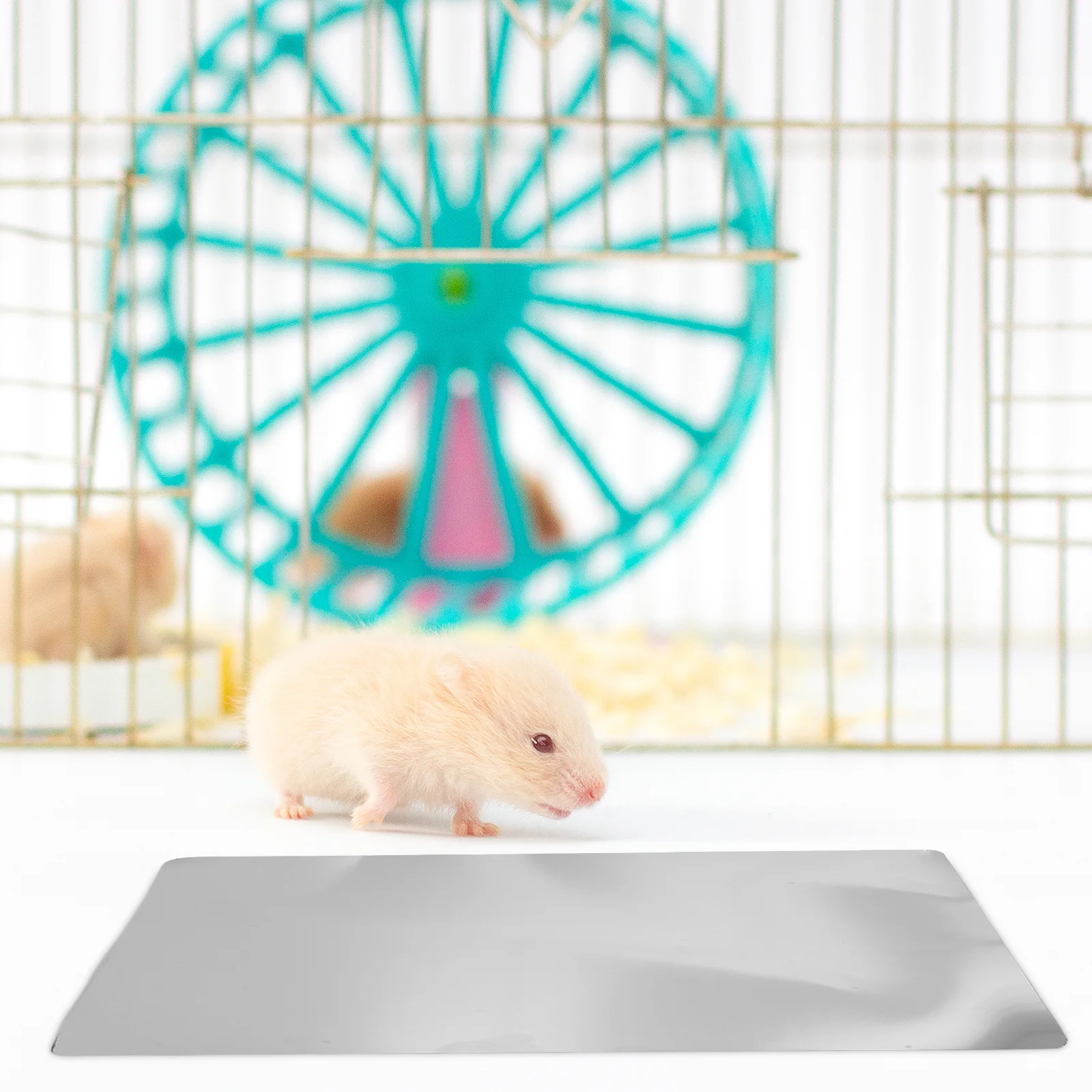 

1pcs Pet Cooling Pad Mat Silver Plate for Dogs Cats Rabbits Heat Shield Lightweight Portable Indoor Outdoor Use Easy Clean