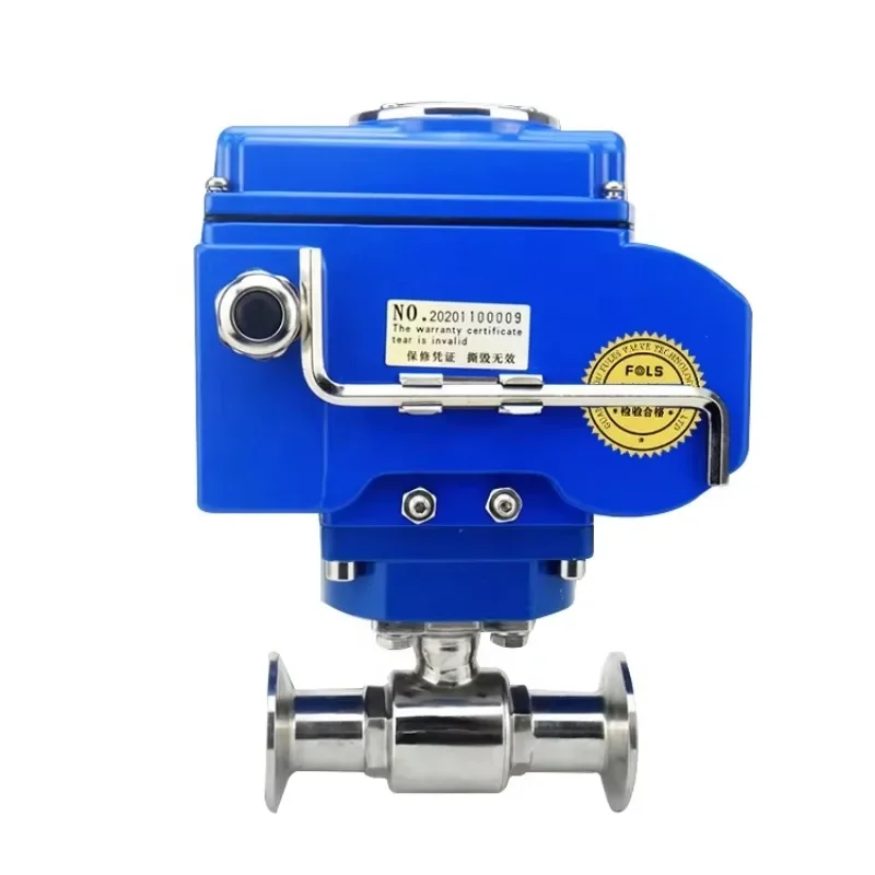 Hot Selling SS304 SS316 Sanitary Electric Ball Valve 2-Way Motorized DN 50 DN100 DN 200 Tri Clamp OEM Customizable