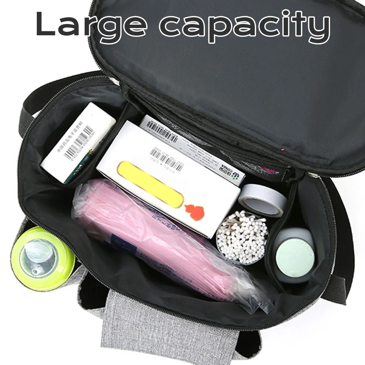 5PCS/1PCS Universal Stroller Organizer with Insulated Cup Holder Detachable Phone Bag Shoulder Strap for Umbrella Pet Stroller