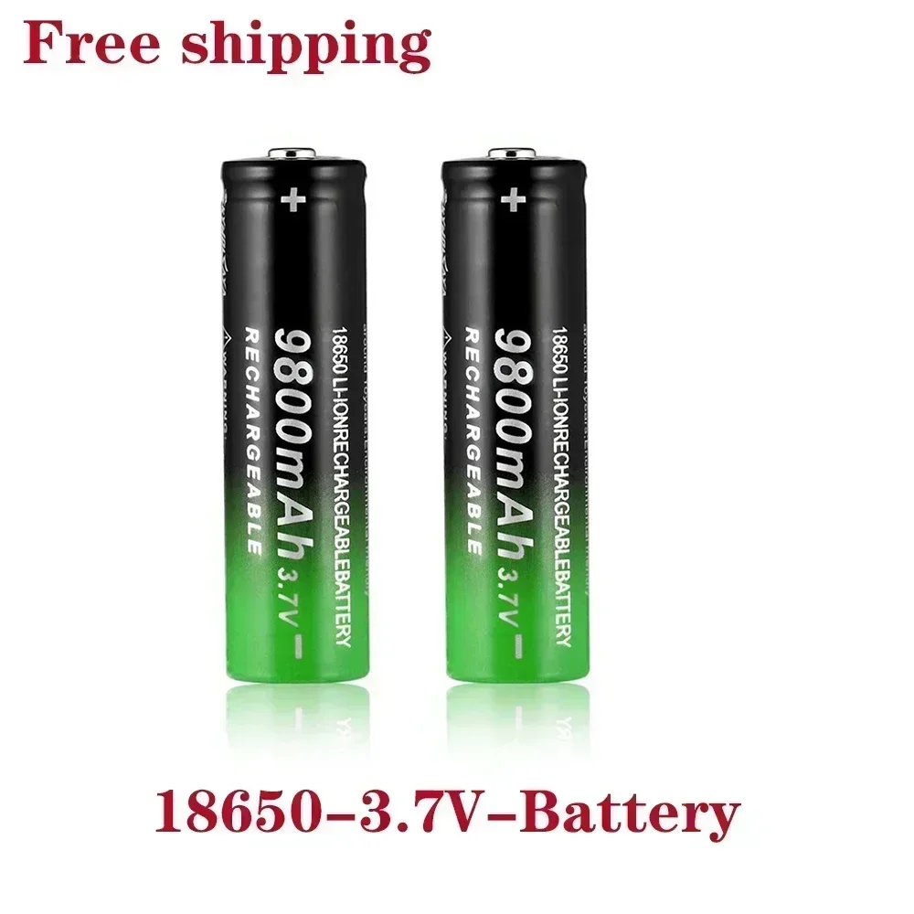 100% New 18650 3.7V 9800mAh Rechargeable Battery For Flashlight Torch headlamp Li-ion Rechargeable Battery drop shipping