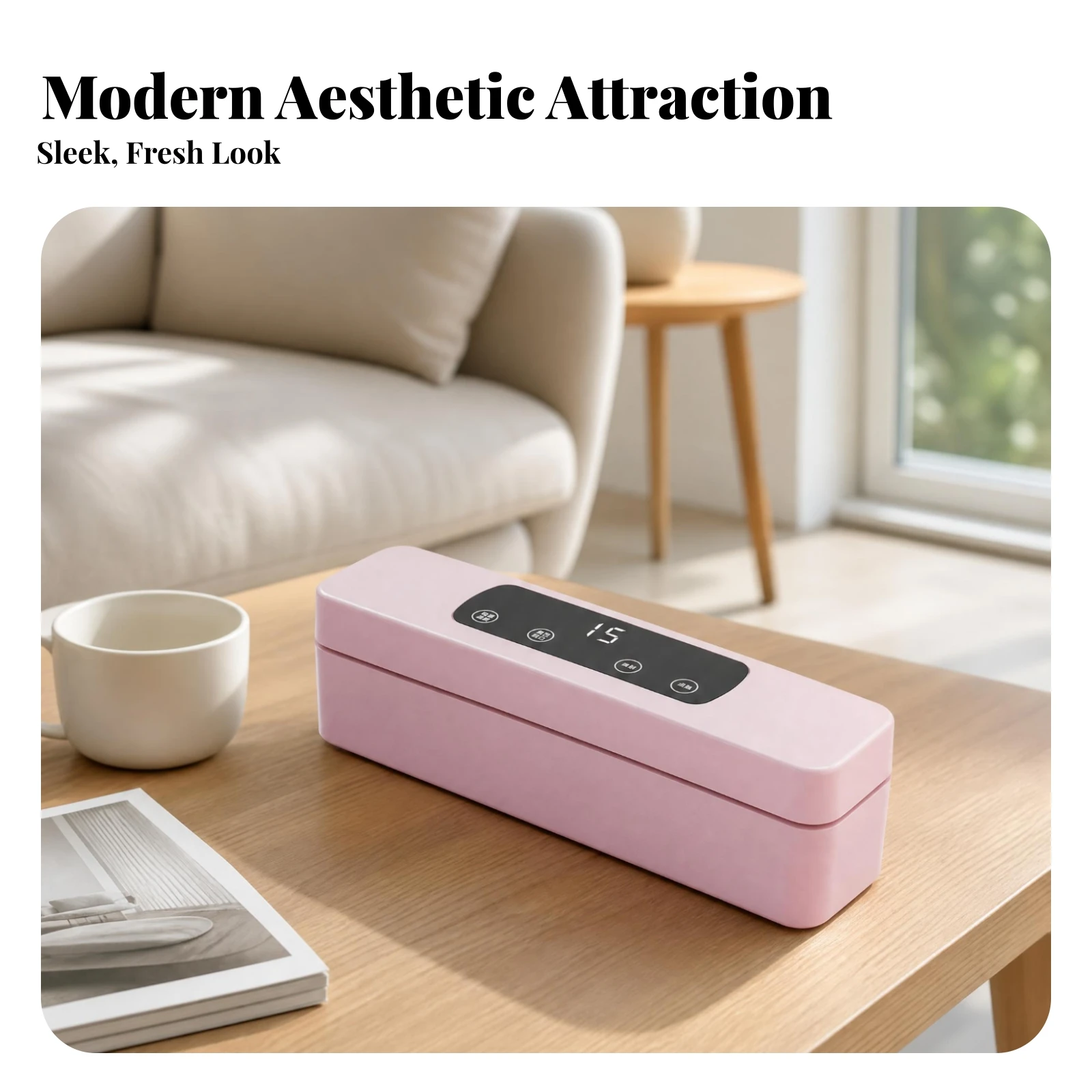 Portable Vacuum Sealer Touch Buttons Compact Vacuum Sealer for Outdoor, Office