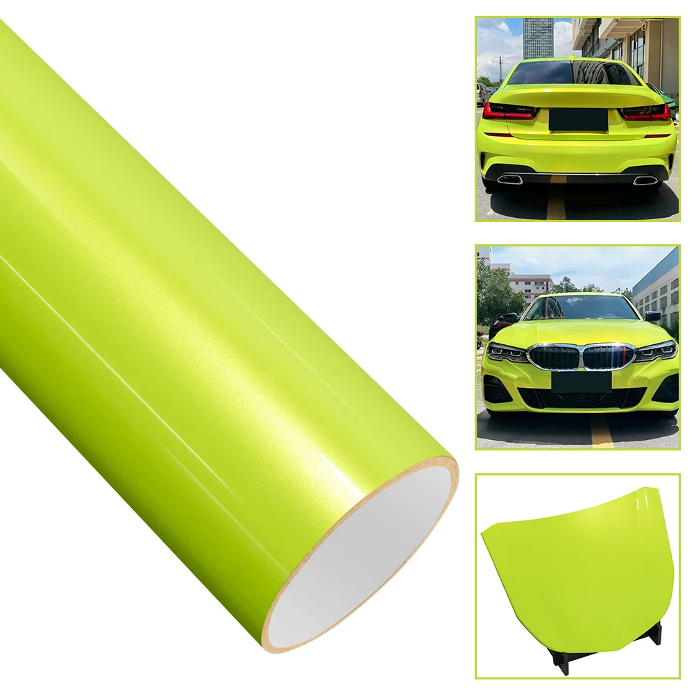 

Multicolored Coral Florescent Yellow Vinyl Wrap Film Car Sticker Auto Styling Paint Change Wrapping Kit Motorcycle Accessoires