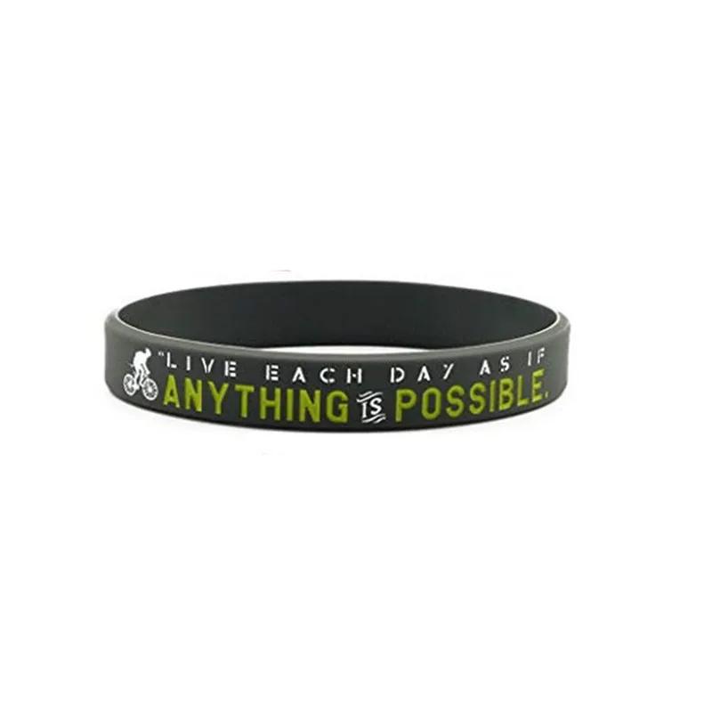 1pc/4pcs inspirational Dream opportunity Anything is possible success rubber bracelet silicone wristband