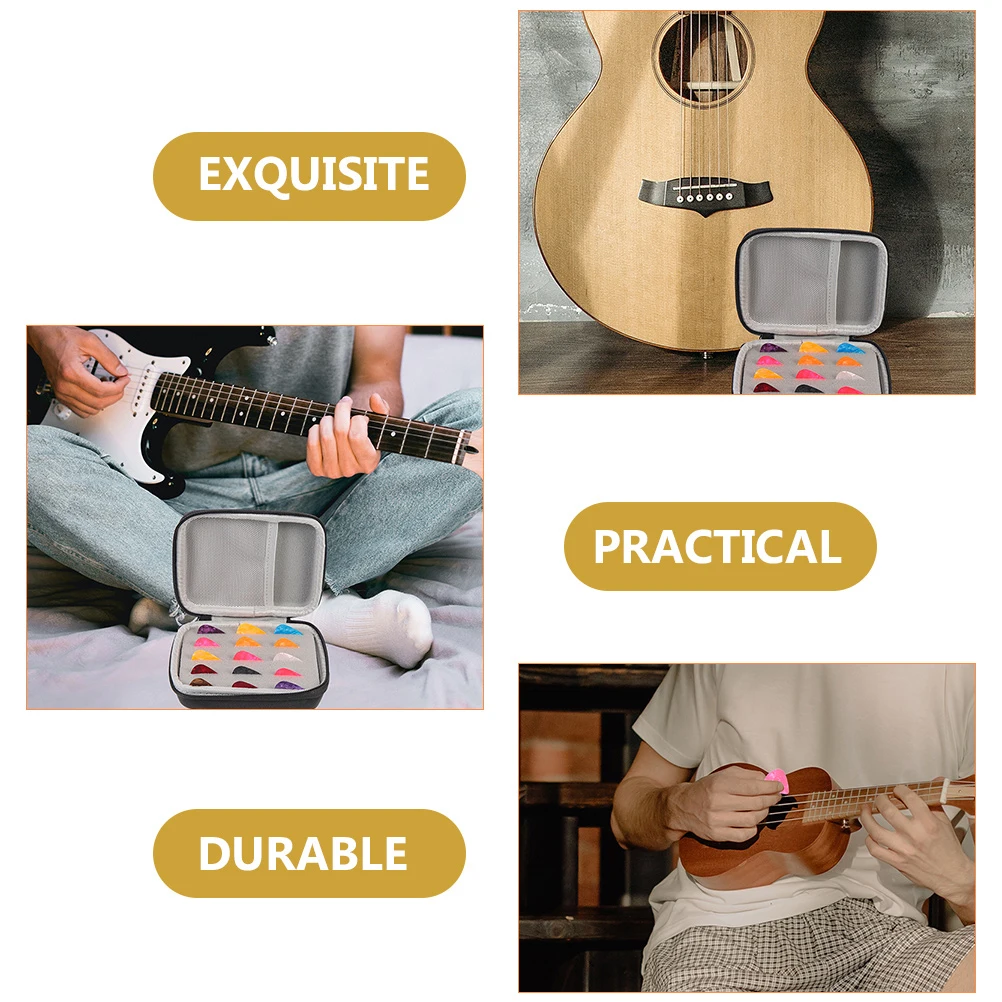 

2Sets Guitar Picks Organizer Durable Plectrum Case Accessories Storage Bag Guitar Picks Storage Bag Plectrum Container