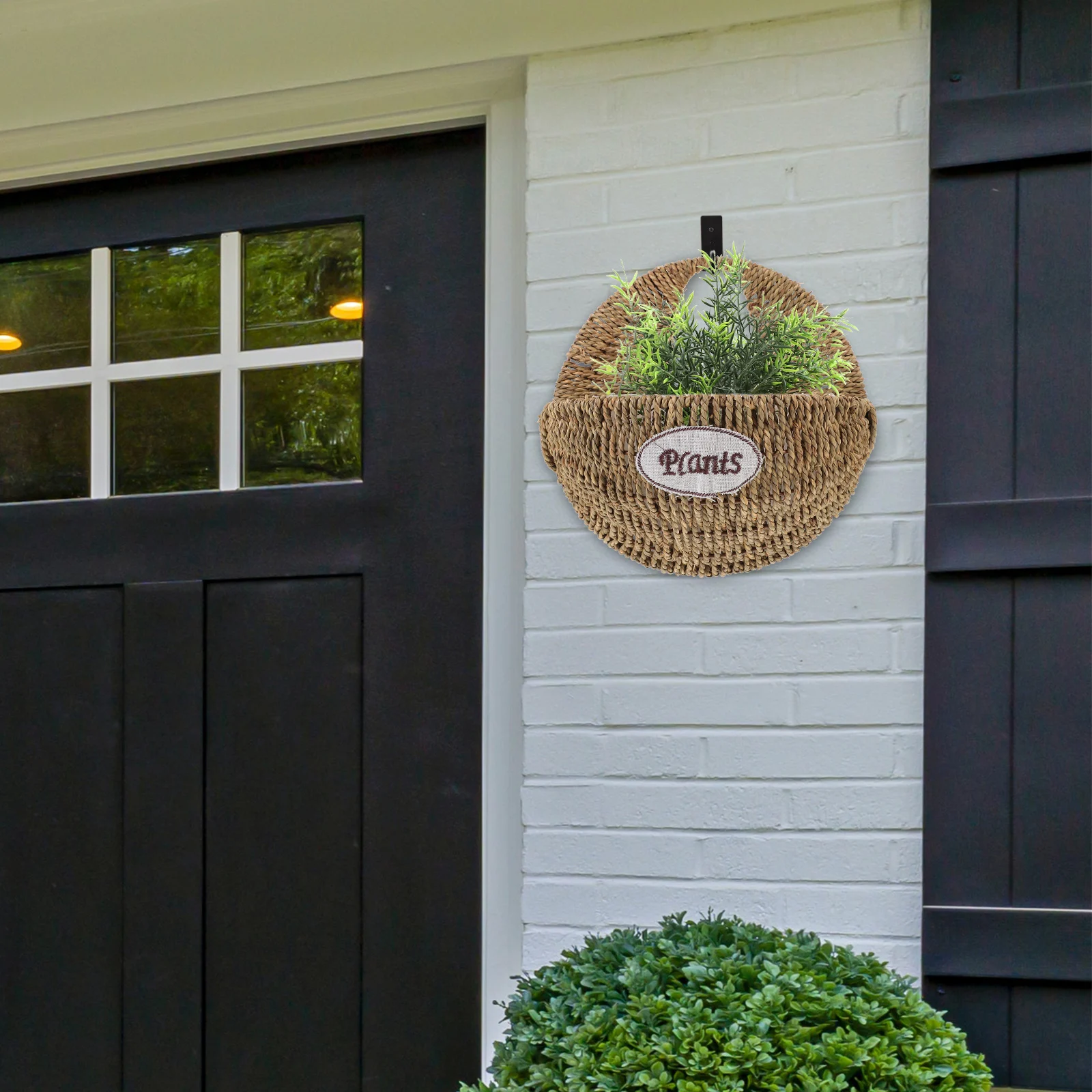 

Rustic Woven Flower Pot Small Hanging Basket for Plants Decorative Wall Art Planter Storage