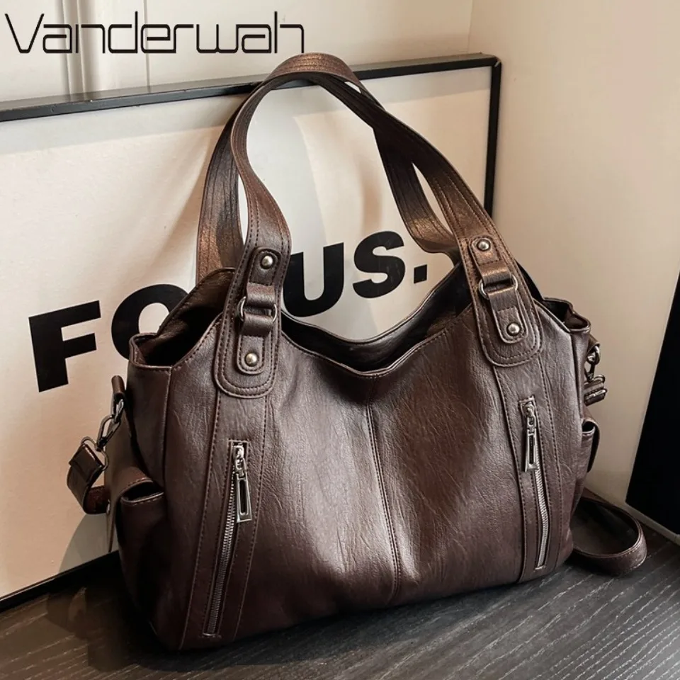 Winter Two Layers Main Pockets Shoulder Crossbody Hand Bags for Women High Quality Casual Tote Bags Women's Mother Handbags Sac