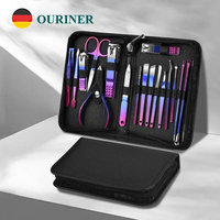 9/18pcs Set Professional Stainless Steel Manicure & Pedicure Kit Precision Nail Care with Nail Clipper Scissor