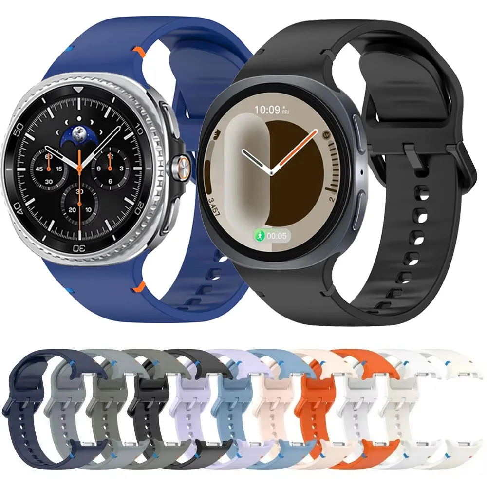 1:1 الفرقة الرسمية سيليكون لساعة سامسونج جالاكسي 8 حزام 40 مللي متر 44 مللي متر سوار مريح معصمه جالاكسي ساعة 8 الكلاسيكية 46 مللي متر #1