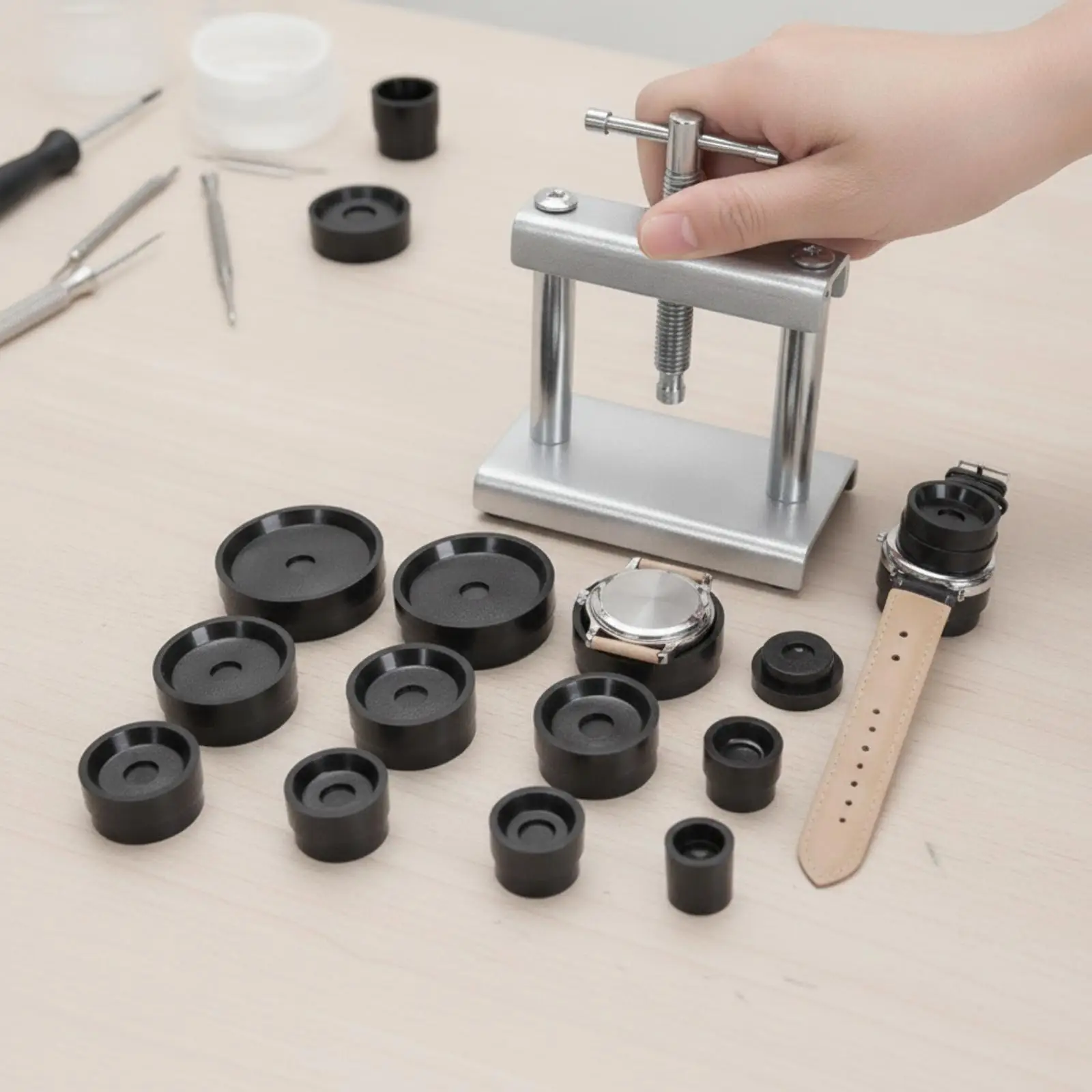 Watch Case Press Desktop Watch Press Tool Sturdy for Workshop, Jewelers
