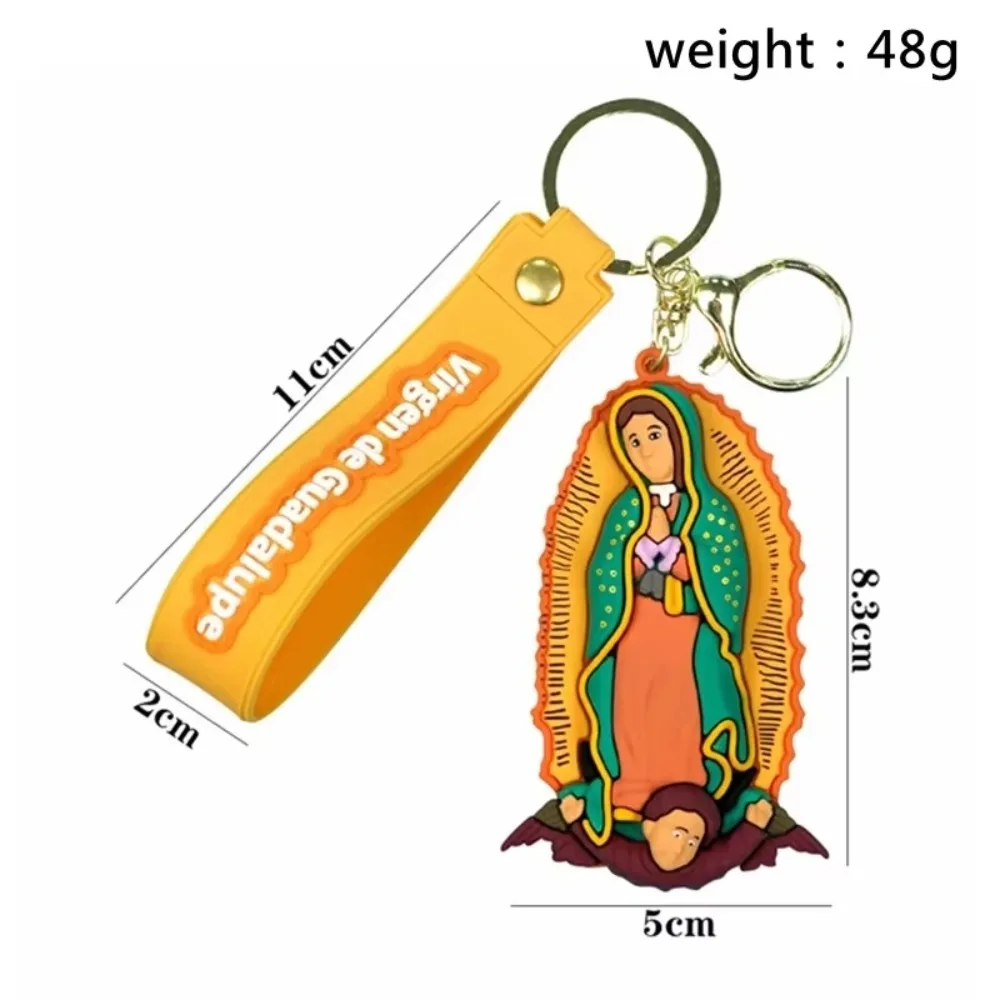 عالية الجودة لطيف دمية يسوع كيرينغ ماتريوشكا دمية يسوع أنيمي المفاتيح سيليكون مريم العذراء سيارة مفتاح سلسلة هدايا عيد #6