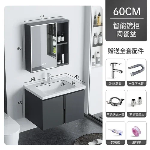 Simple Sink Vanity Bathroom Cabinet Faucet Mirror Display Bathroom Cabinet Toilet Badezimmer Schrank Home Decor Furniture