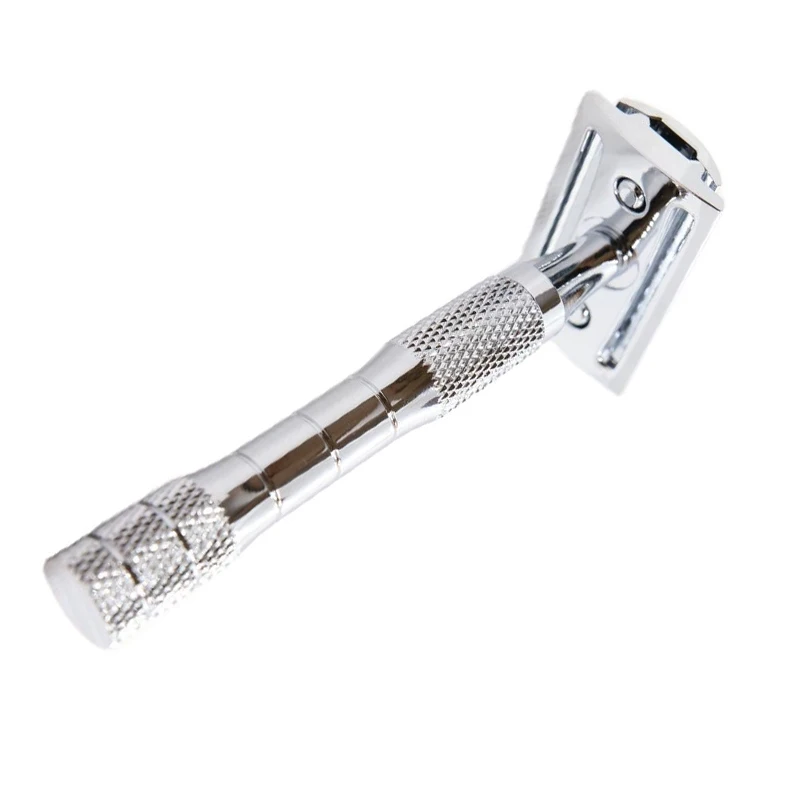 Yaqi хромированный цвет, безопасная бритва для влажного бритья с двойным лезвием, подарочная бритва, стальная бритва, мужские средства для бритья