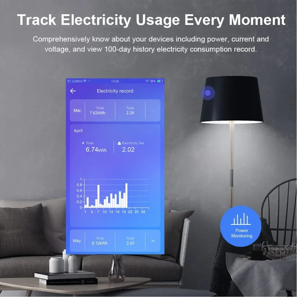 SONOFF S31/S31 Lite US 15A Plug WiFi Smart Socket Switch Afstandsbediening Via EWeLink Home Ondersteuning Google Alexa Amazon Smart House