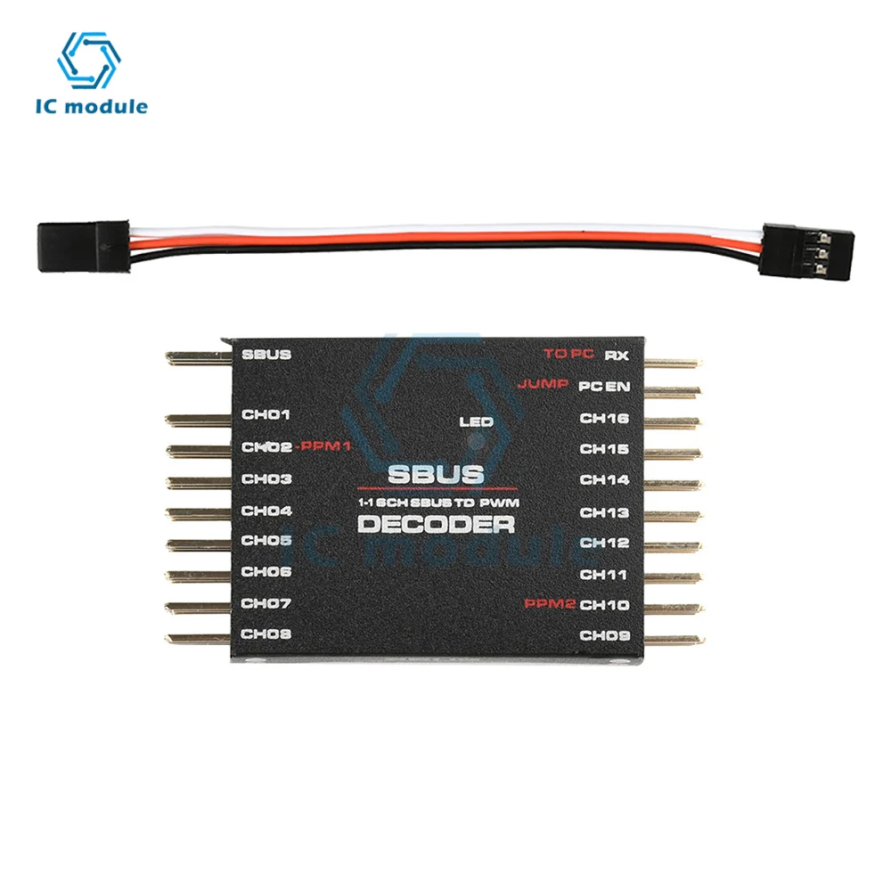 SBUS to PWM Converter DIY 16 Channel SBUS To PWM PPM DECODER For Frsky X8R RXSR Receiver Remote Control Radio 2way PPM