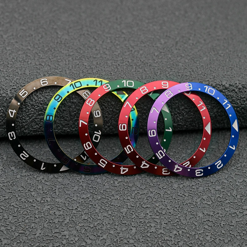Mod 38 *30.5mm 12 Hour Sloped Aluminum Bezel Insert Fit for SKX007 SKX011 5 SRPD Watch Case Men Diving Case Modification Parts