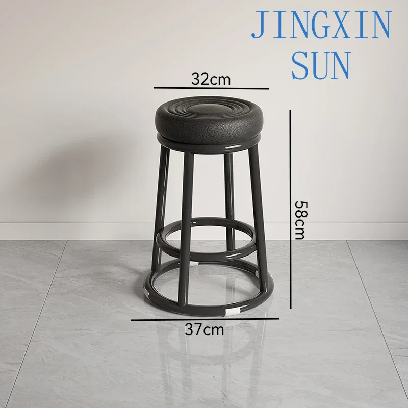 Benches for Household Use Modern Minimalist Round Stools High Chairs Bar Stools High Stools Commercial Office Iron