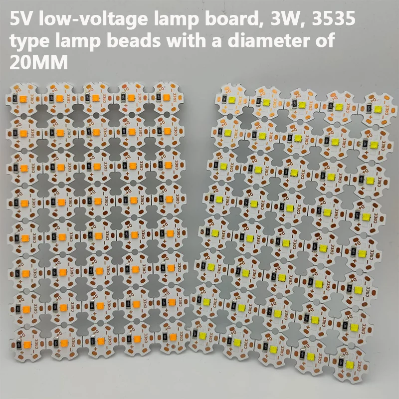 10/30/50PCS 3535 LED Beads Light Board, 3/5V Driver-Free USB Powered 3W White Warm Yellow Neutral Light, DIY Small Night Light