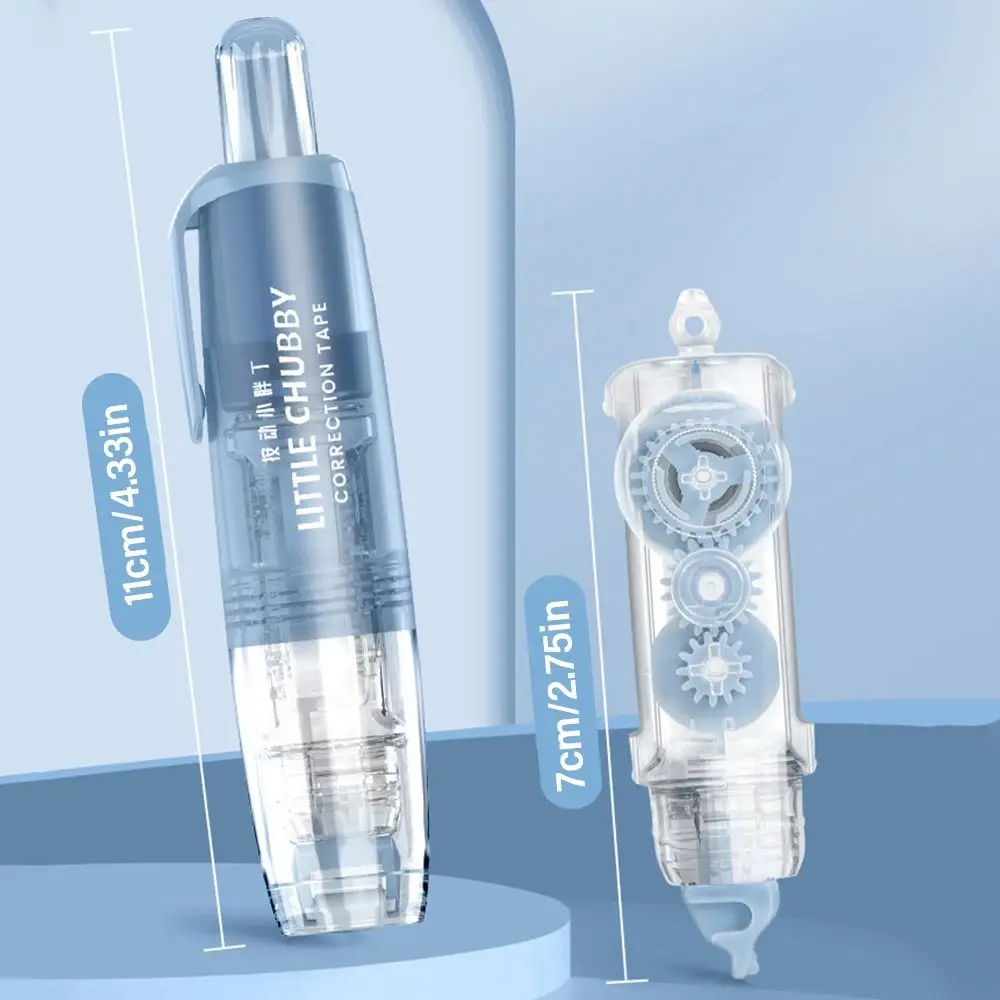 Cute 360 Degree Rotation Head Press Replaceable Core Correction Tape Pen Shape Corrector Students Altered School Office Supplies