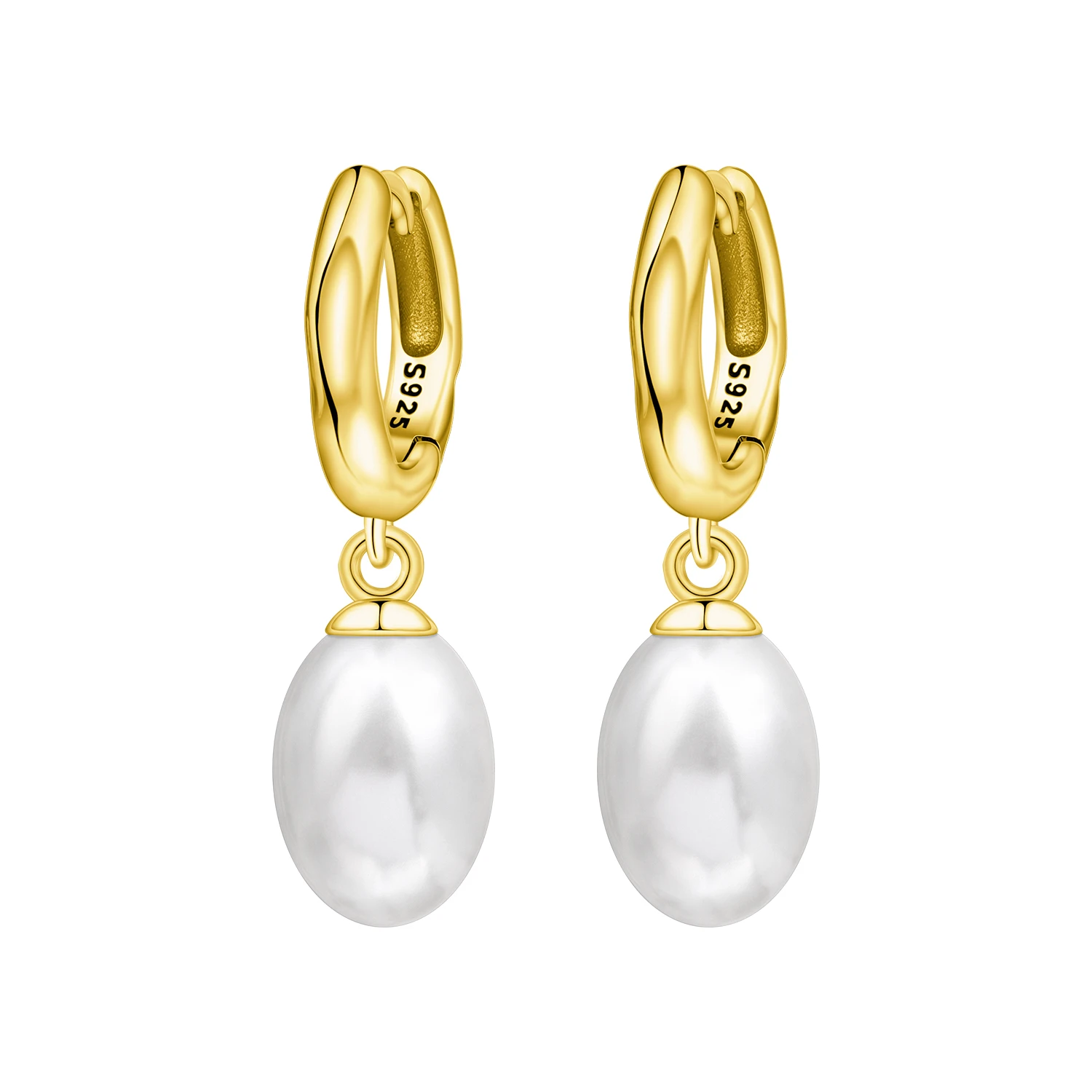 2026 Neu 925 Sterling Silber 18K Vergoldete Kirschblüten-Schmetterling-Creolen Modischer Einfacher Partyschmuck Geschenke für Frauen