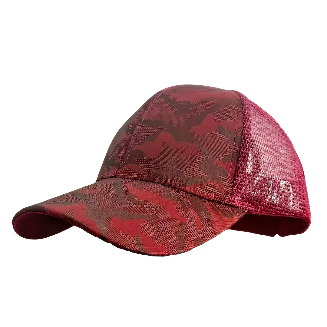 Baseball Cap for Women Mesh  Adjustable High Bun Sun Hat Summer Breathable Trucker CapOutdoor Sports Fashion Cap for Ladies