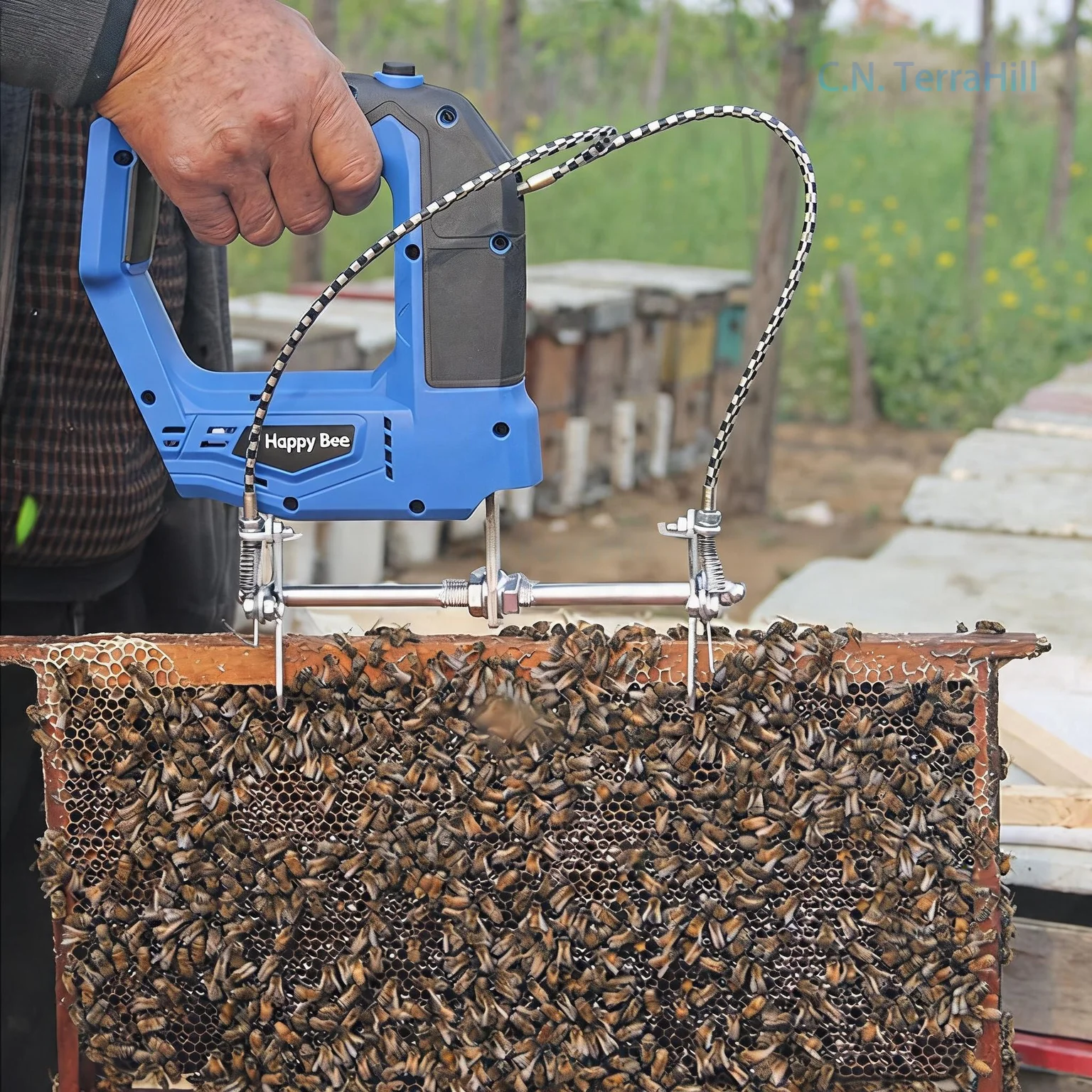 Electric Bee Hive Shaker Frame Bee Remover Honey Extractor Beekeeping Tool Lithium Battery