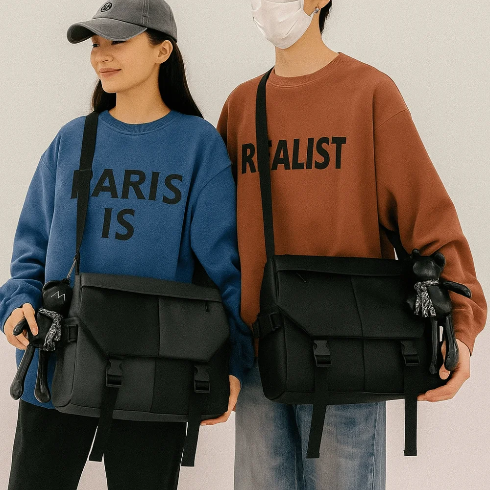 

Водонепроницаемая сумка через плечо с несколькими карманами, повседневный стиль, большая вместимость, унисекс, нейлоновая водонепроницаемая сумка-мессенджер для работы и повседневного использования