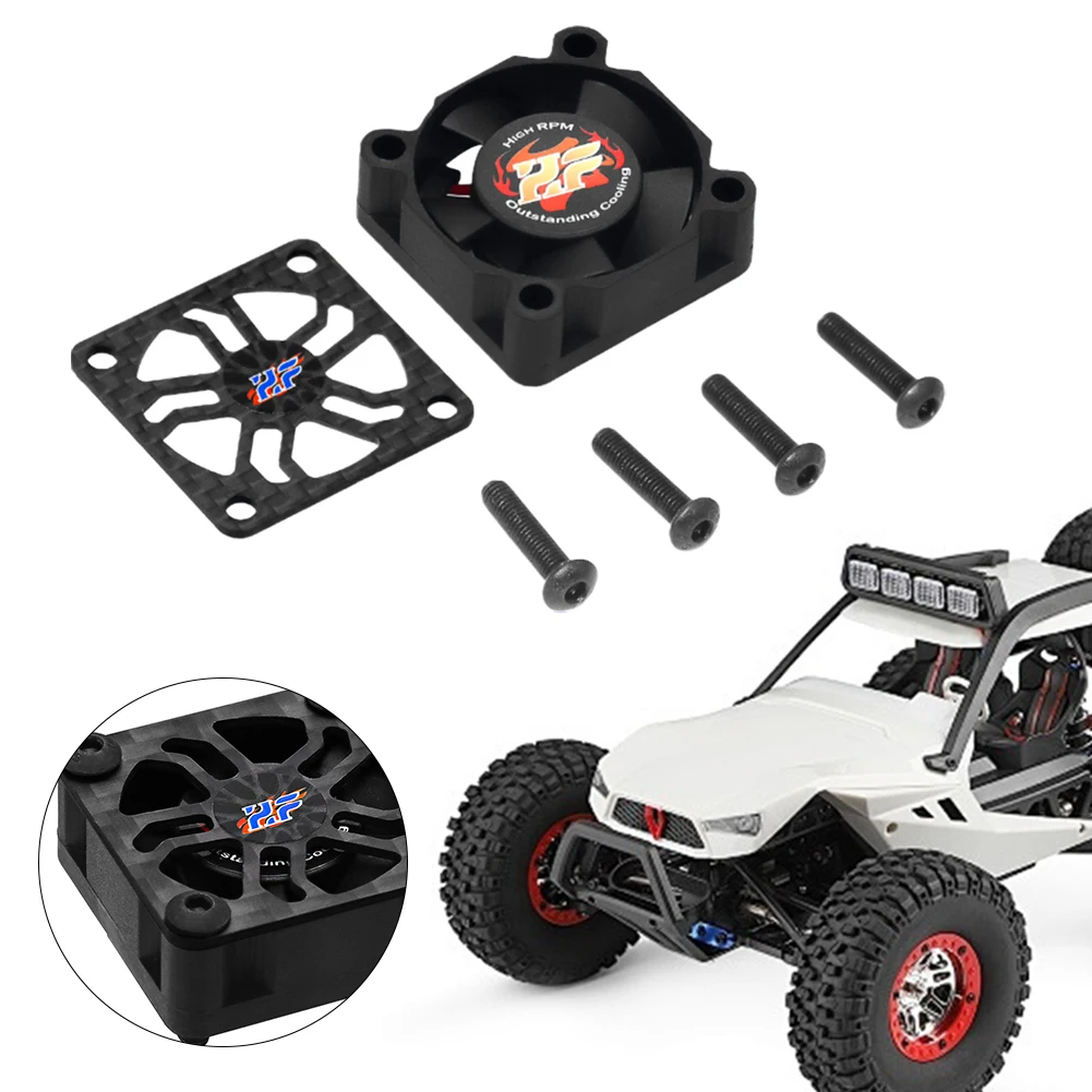 30mm Brushless Motor Cooling Fan with Carbon Fiber Cover RC Car ESC Cooling Fan 28000RPM for 1/8 1/10 1/12 RC Car 540 550 Motor