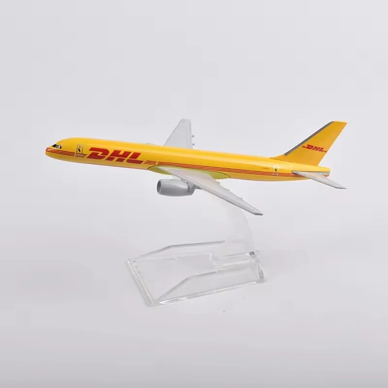 16 سنتيمتر B757 DHL البضائع طائرة نموذج طائرة دييكاست المعادن 1/400 مقياس طائرات لعبة طائرة للأطفال