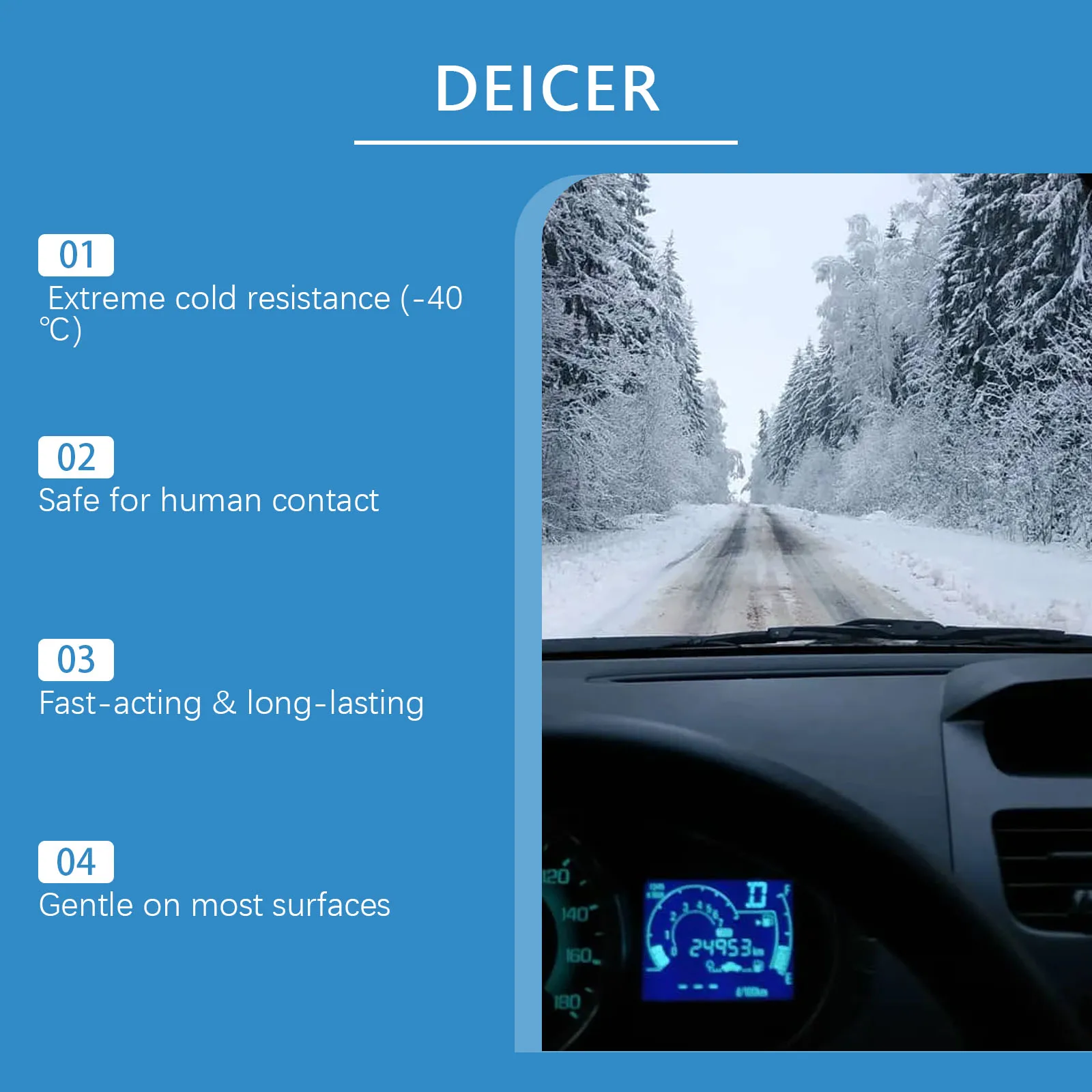 Immagine 6: Spray per sciogliere la neve e il ghiaccio: specifico per parabrezza e specchi per auto, antigelo, fusione rapida, spray portatile